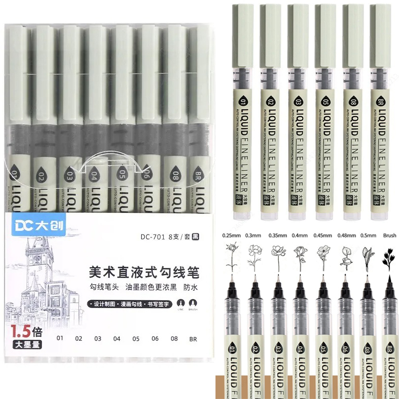 5/8/12 Tibs Black Pen Fine Lin - Copic Marker Sketch ulasan dan harga