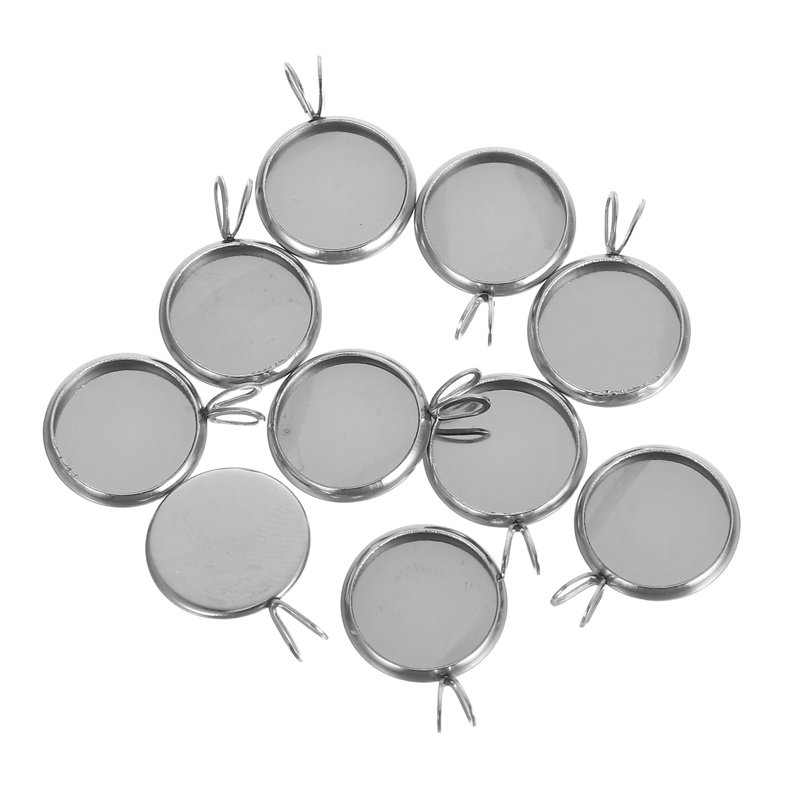 10Pcs 12Mm Round Pendant Tray  - Resin Crafts Diy ulasan dan harga