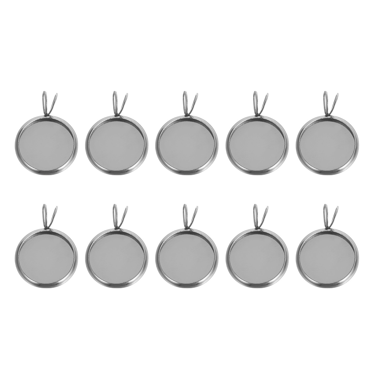10Pcs 12Mm Round Pendant Tray  - Resin Crafts Diy ulasan dan harga