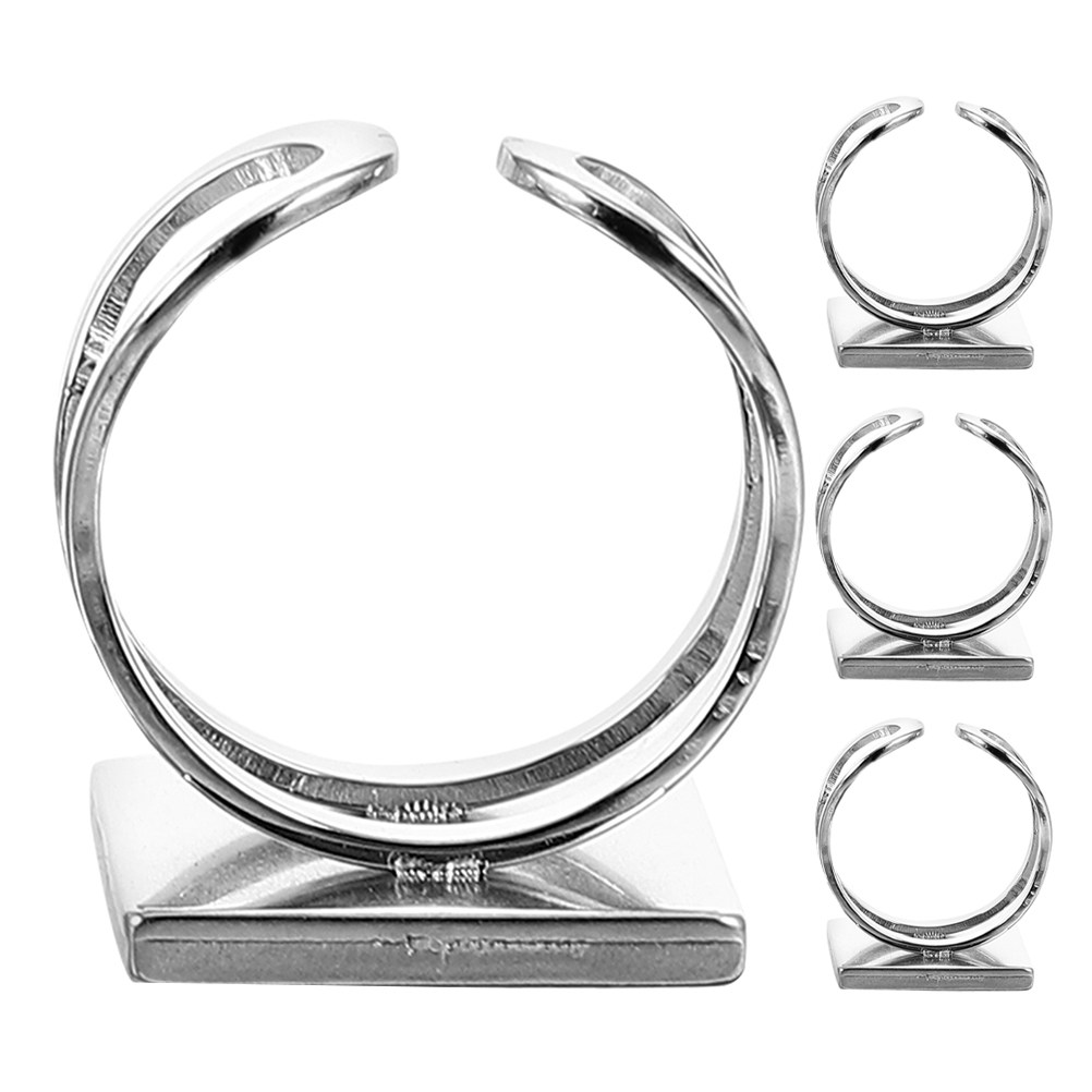 4Pcs Square Bezel Stainless St - Resin Crafts Diy ulasan dan harga