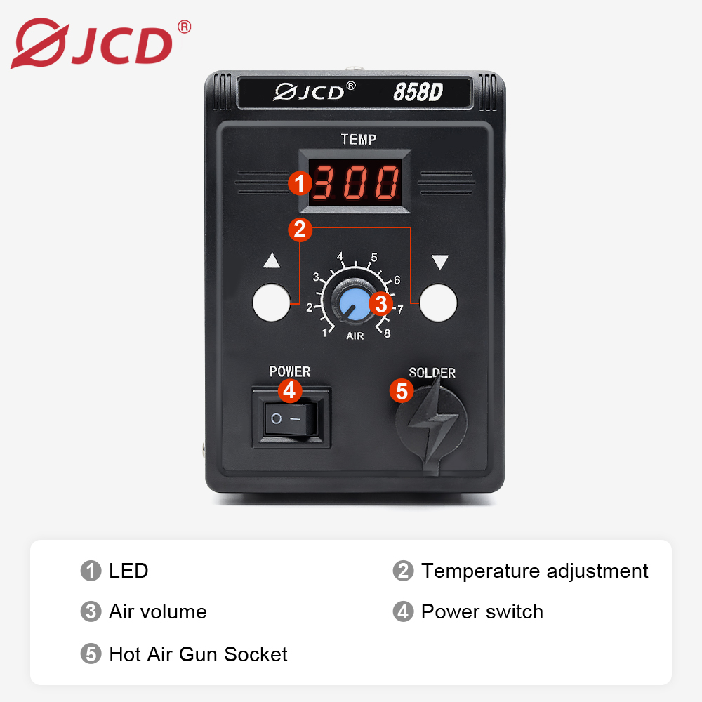 JCD Hot Air Gun 858D BGA Rewor - Heat Gun Small ulasan dan harga