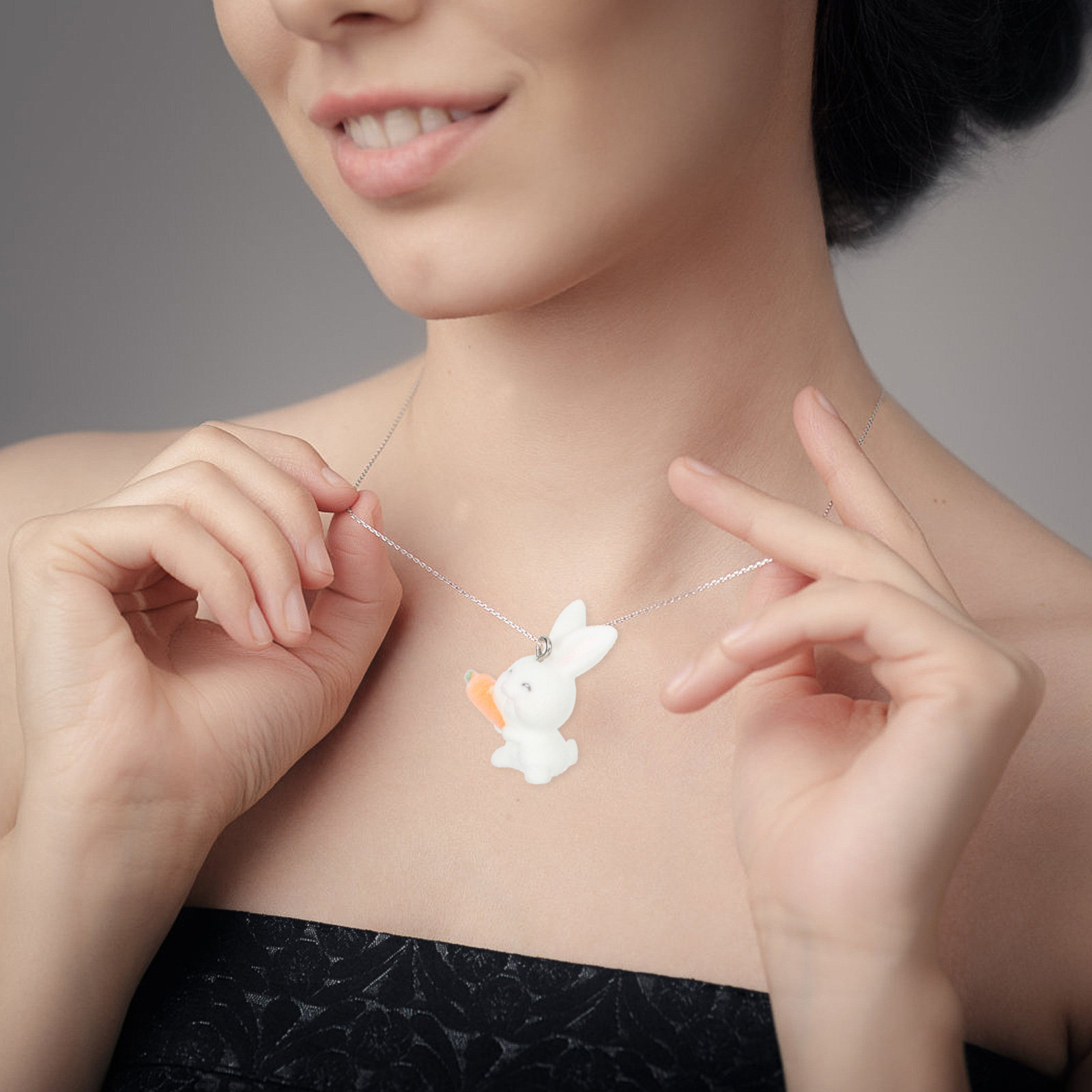 10Pcs Resin Rabbit Charm Penda - Resin Crafts Diy ulasan dan harga