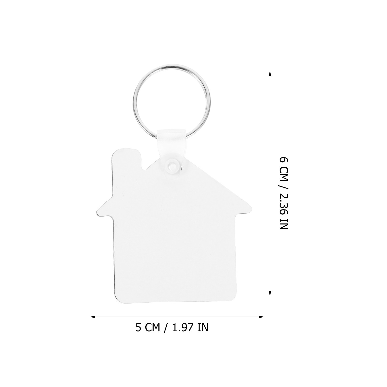 5Pcs Sublimation Keychain Deco - Wood Ring Blank ulasan dan harga